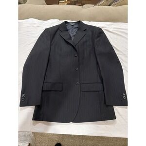 Henry Uomo Black Jacket Made In Italy With Super‎ Fine Yarn. Size 40R